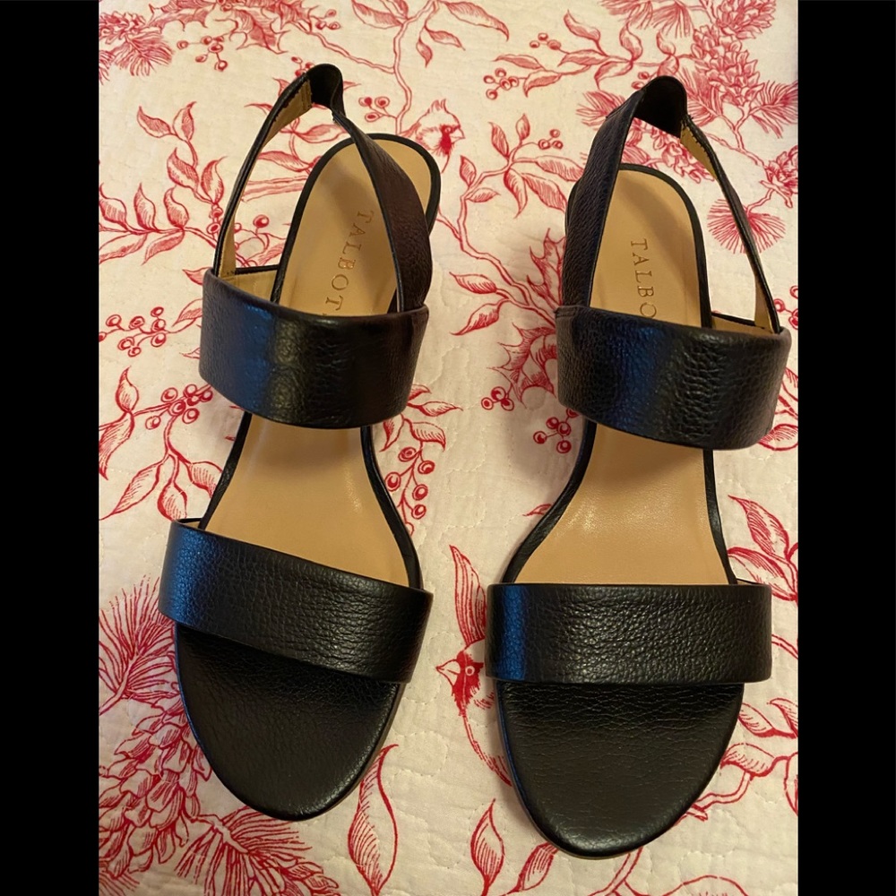 Talbots leather wedge sandals 8M